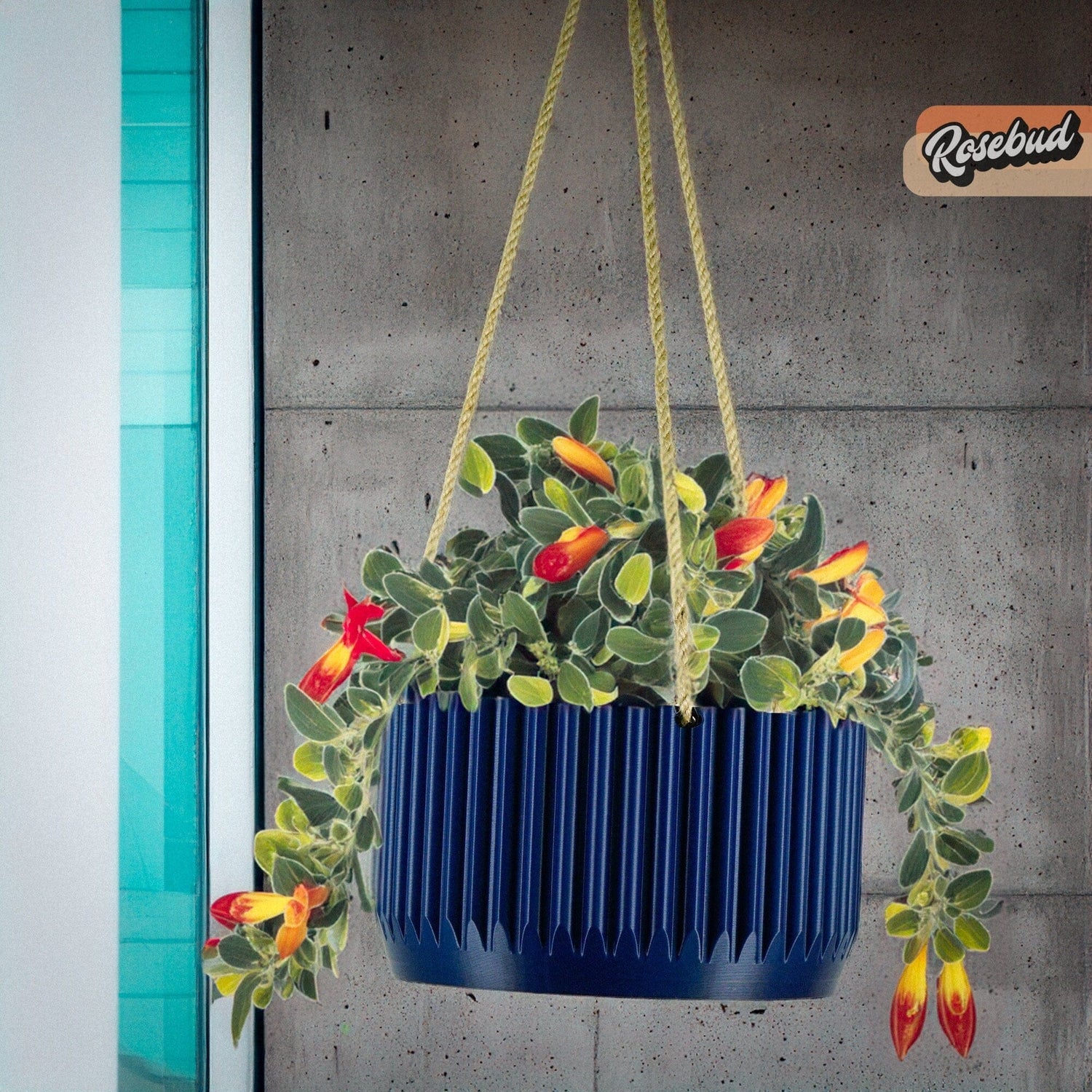 Rosebud HomeGoods Hanging Planter MCR Bowl Hanging Plant Pot for Indoor or Outdoor