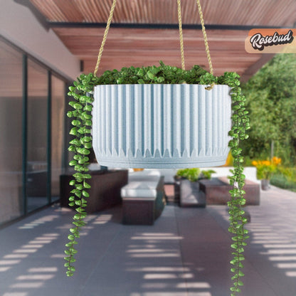 Rosebud HomeGoods Hanging Planter MCR Bowl Hanging Plant Pot for Indoor or Outdoor
