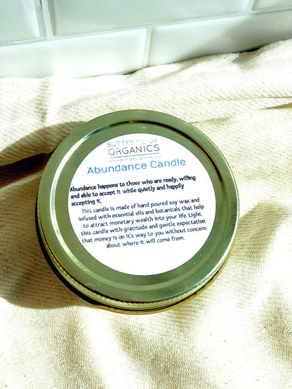 Butter Me Up Organics candle Abundance Candle – Hand-Poured Soy Ritual Candle