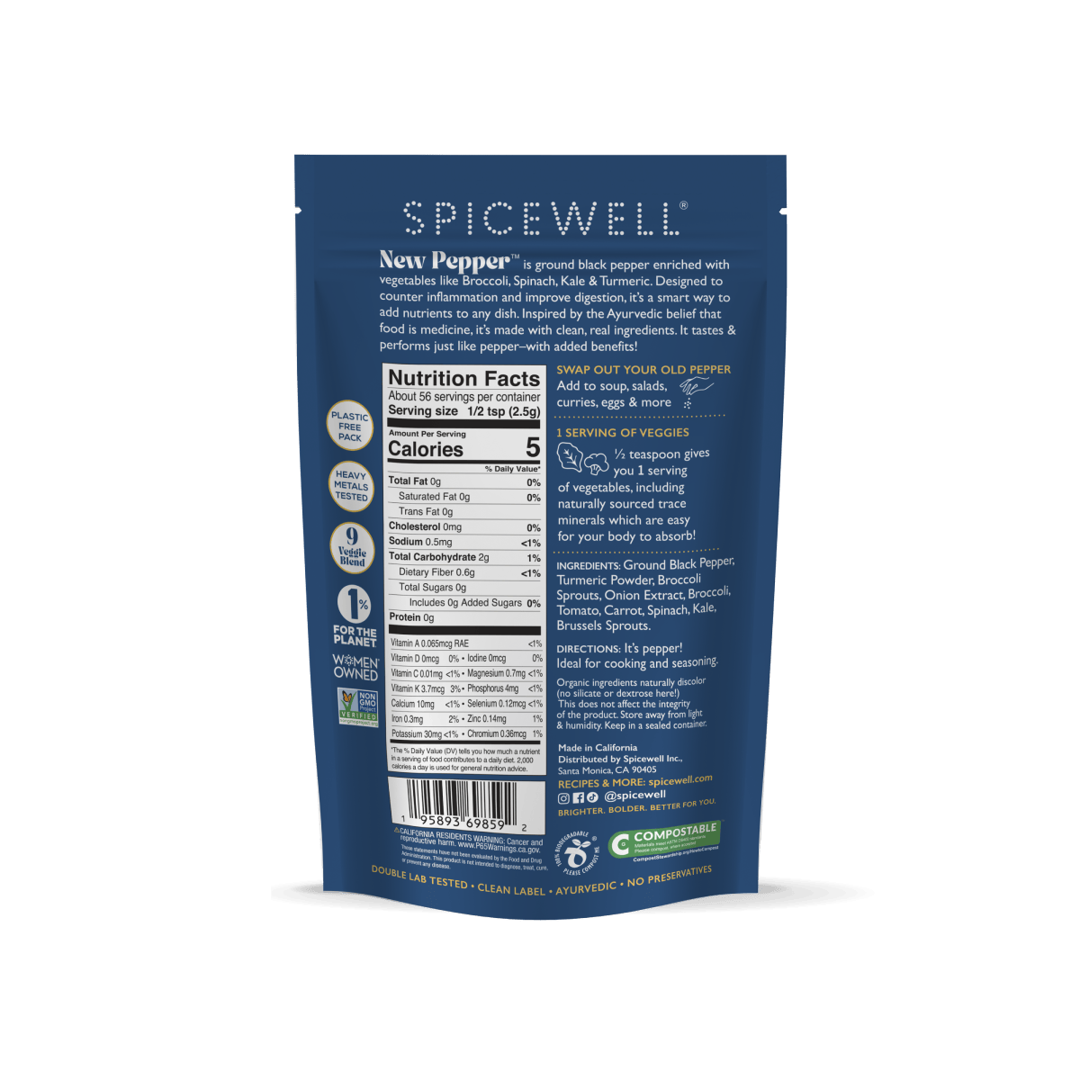 Spicewell Superfood Seasonings Pouch Trio