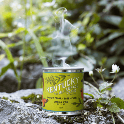 Good &amp; Well Supply Co Candles Half Pint / 8oz / Cotton Wick Kentucky State Candle
