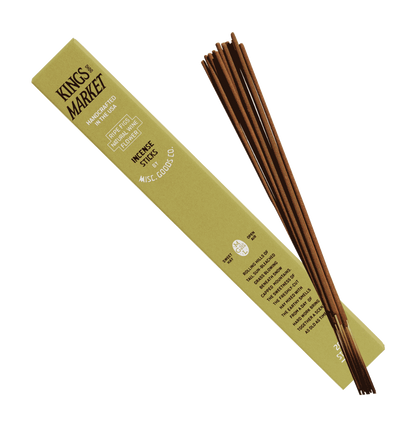 Incense sticks with packaging labeled &