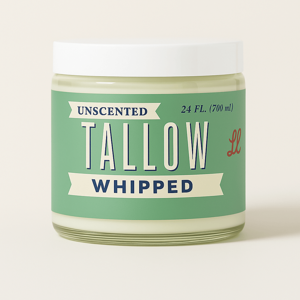Lady May Tallow Body Cream/Lotion 24oz Unscented Whipped Tallow | All Natural Moisturizer Size 2oz-85oz