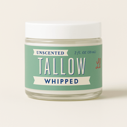 Lady May Tallow Body Cream/Lotion 2oz Unscented Whipped Tallow | All Natural Moisturizer Size 2oz-85oz