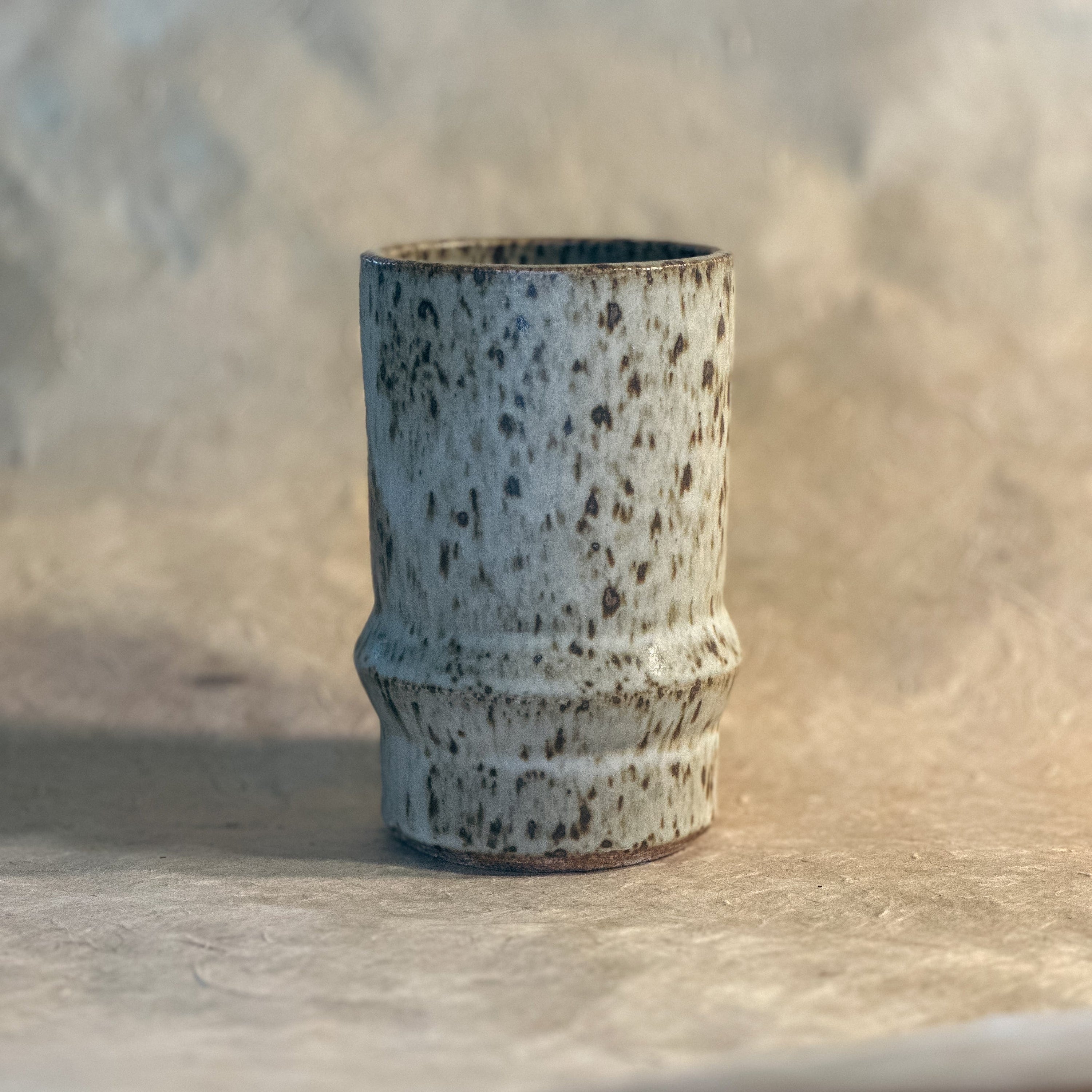 Olivia Snow Ceramics Tumbler low angle Saturn Ceramic Tumblers in Cornwall Stone