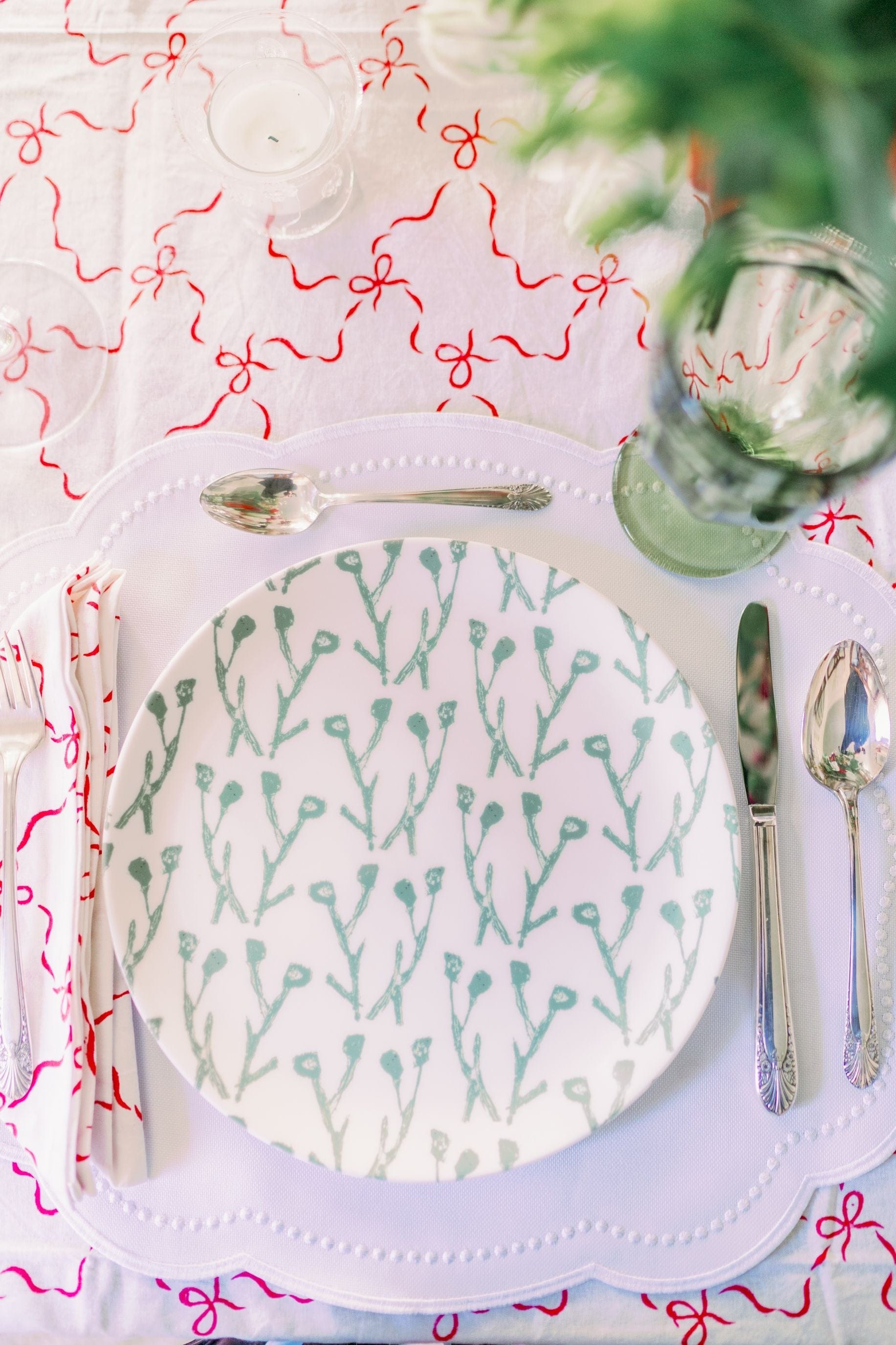 Erin Donahue Tice China Plates Set of Climbing Jasmine China Plates (Set of 4 or 8)