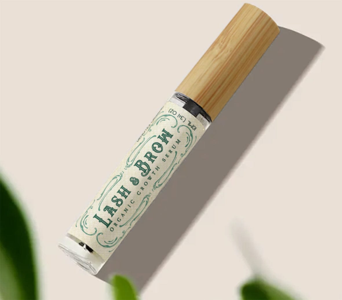 Roots and Leaves, LLC Organic Lash &amp; Brow Serum with cold pressed castor oil and pearl powder
