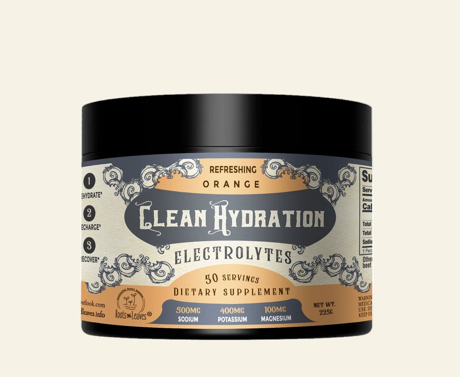 Roots and Leaves, LLC Clean Hydration - Orange - Electrolytes