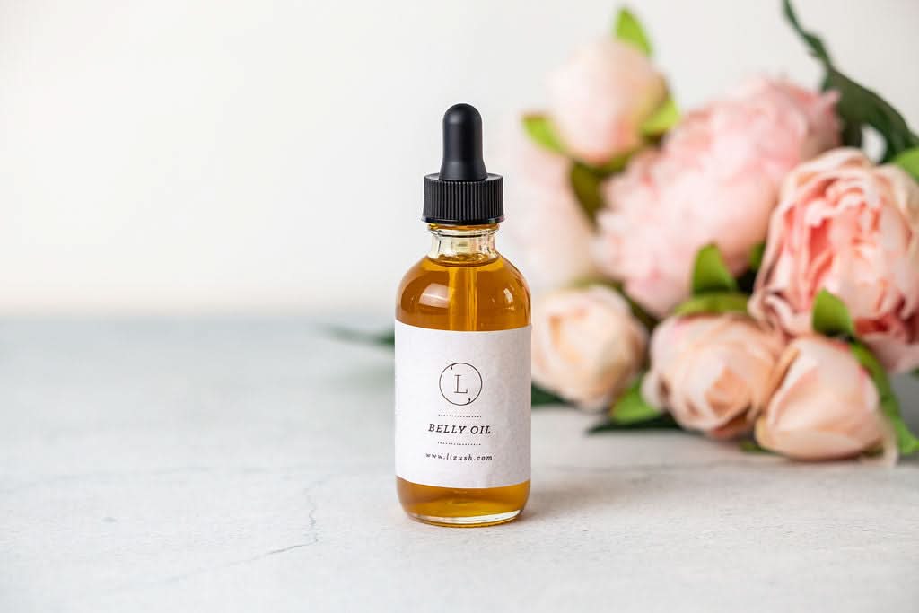 Lizush CREAMS &amp; OILS Belly Oil, Natural Stretch Marks Oil, Pregnancy Skin Care