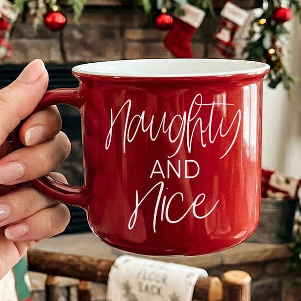 Gia Roma Coffee Mug, Red Naughty &amp; Nice Mug