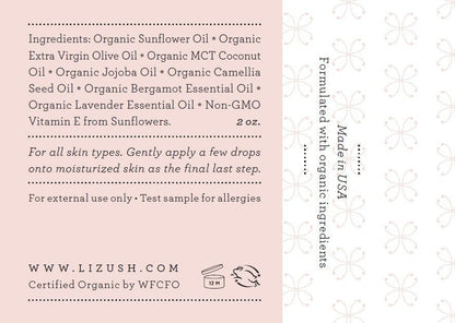 Lizush ORGANIC FACIAL OIL Seals and Protects