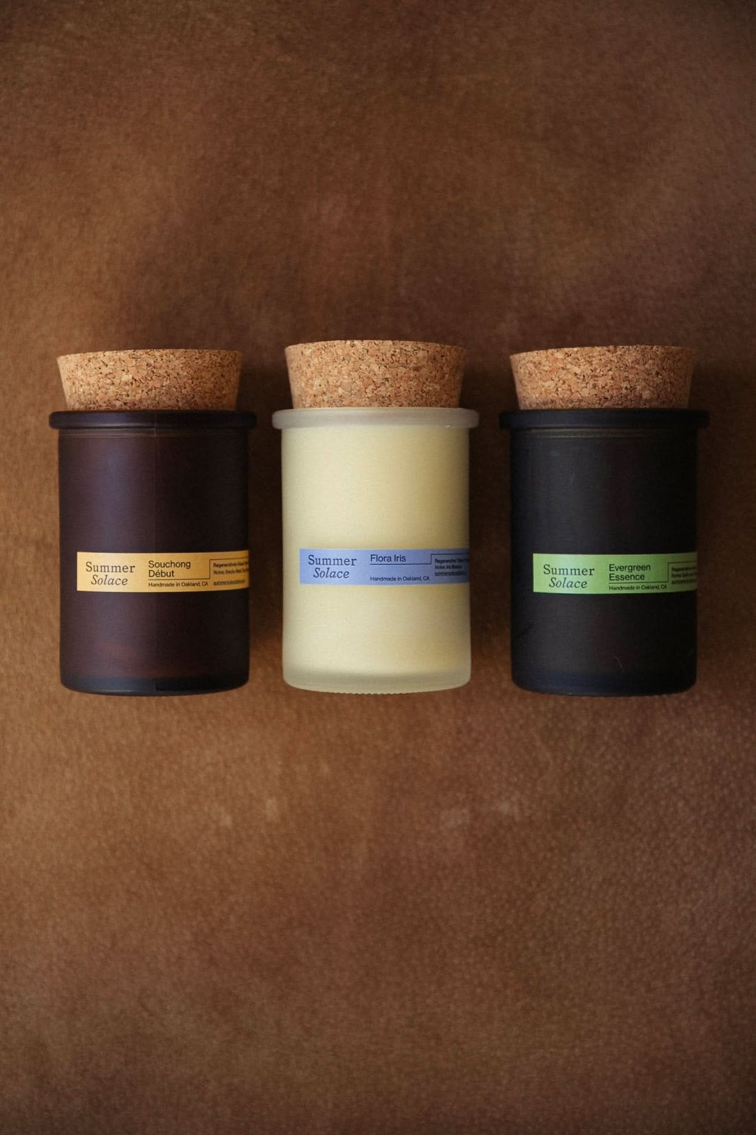 Summer Solace Tallow Gift Sets Full-Size Candle Trio / Yes Add Cork- Full Size Candle Tallow Candle Set – Core Collection | Full Size Trio