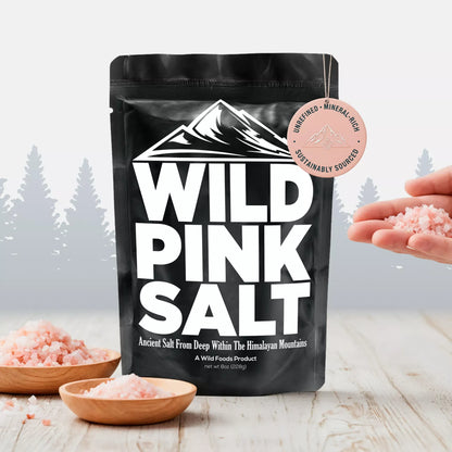 Wild Foods Salt 1x - 16oz Fine Himalayan Pink Salt – Mineral-Rich Gourmet Salt for Flavor &amp; Health