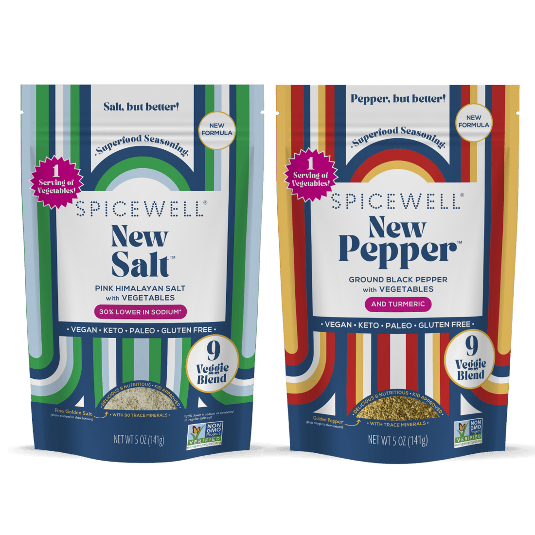 Spicewell Gift Set Superfood Salt &amp; Pepper Pouch Duo