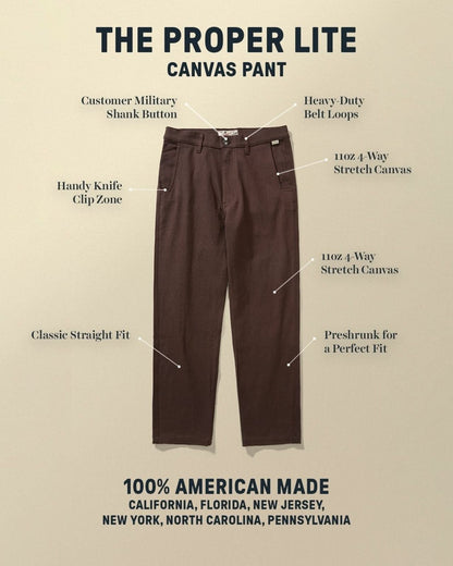Devium Bottoms Proper Lite Canvas Pant