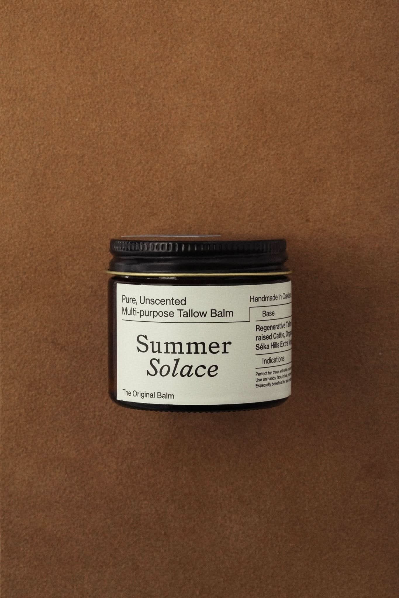 Summer Solace Tallow Tallow Balm Small 60 mL Pure Unscented – Tallow Balm | Sensitive Skin