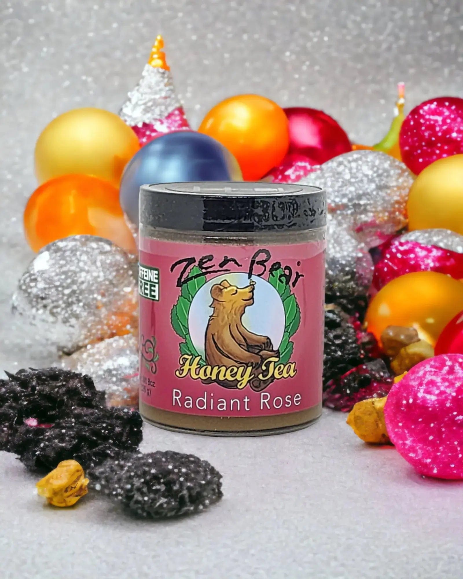 Zenbear Honey Tea simple Radiant Rose Honey Tea – Organic Rose Hip &amp; Hibiscus Blend for Glow &amp; Calm (10 oz)