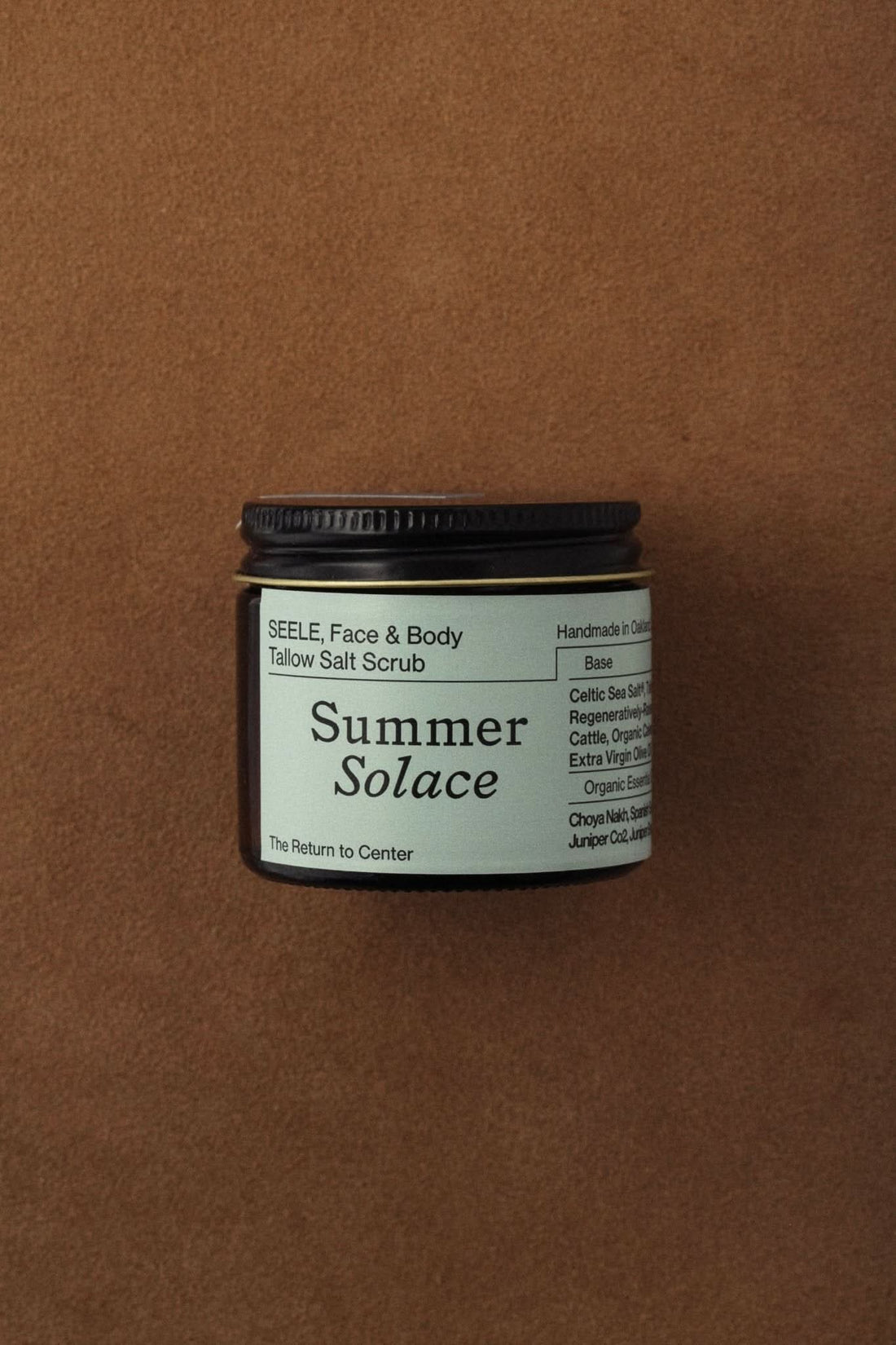 Summer Solace Tallow Tallow Scrub Seele Celtic Sea Salt® Scrub - 60mL SEELE – Ritual Sea Salt Scrub | Celtic Salt®, Choya Nākh, Sage &amp; Coriander