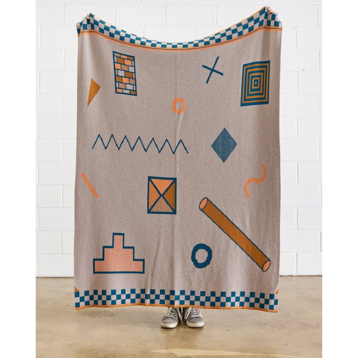 Biquette Throw Blanket Shapes Throw Blanket