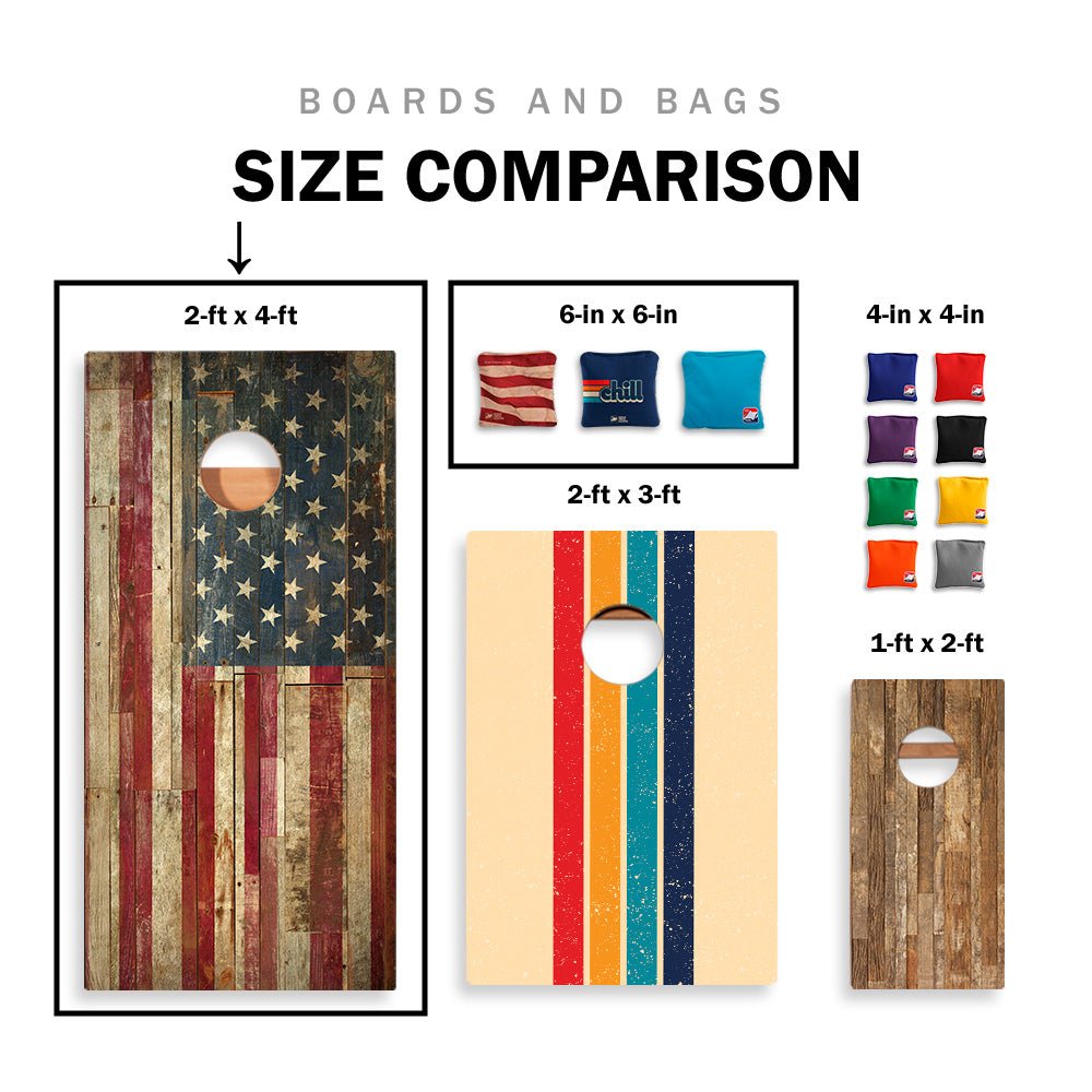 Teak &amp; Teal Triangle Versatex All-Weather Cornhole Boards