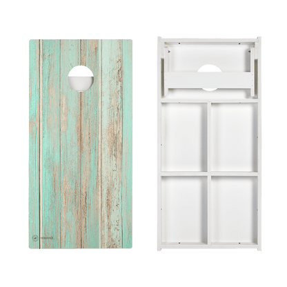 Teal Beach Wood Versatex All-Weather Cornhole Boards
