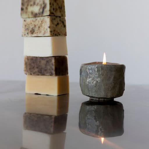 Summer Solace Tallow Tallow Candle Souchong Debut Earthen Tallow Candle – Fog-Glazed Regional Clay 4 oz