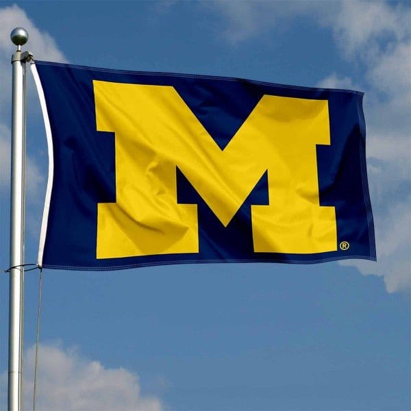 Flags Unlimited University of Michigan (U of M) Maize on Blue