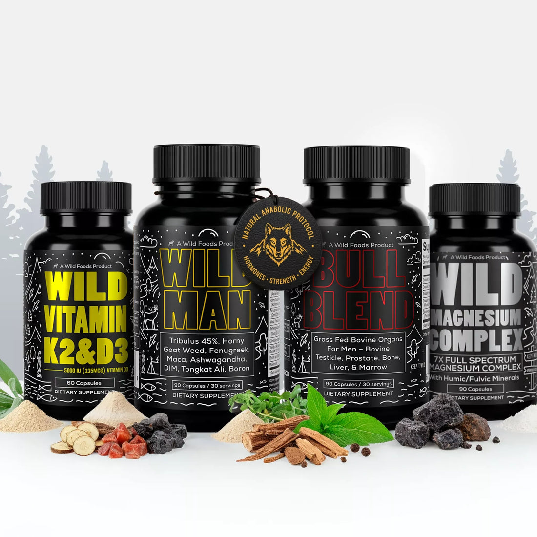 Wild Foods Supplements Wild Man Bundles: Natural Anabolic Support